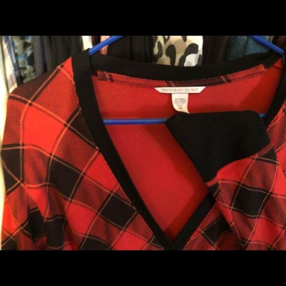 - Victoria secret buffalo plaid onsie pqjama sleep pj’s winter christmas Large - Picture 4 of 4